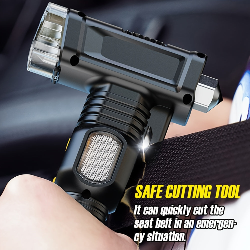 Portable Car Safety Hammer With Led Flashlight Usb