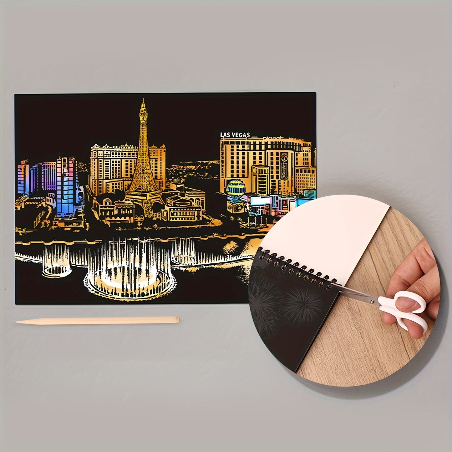 Scratch Art Book for Adults - Colorful City Series Scratch Art | Scratch Painting Foil Art for Adults | Scratch And Sketch City Series Books | Foil Engraving Scratch Art Adult, The Best Choice for Birthday/Holiday Gifts Chris