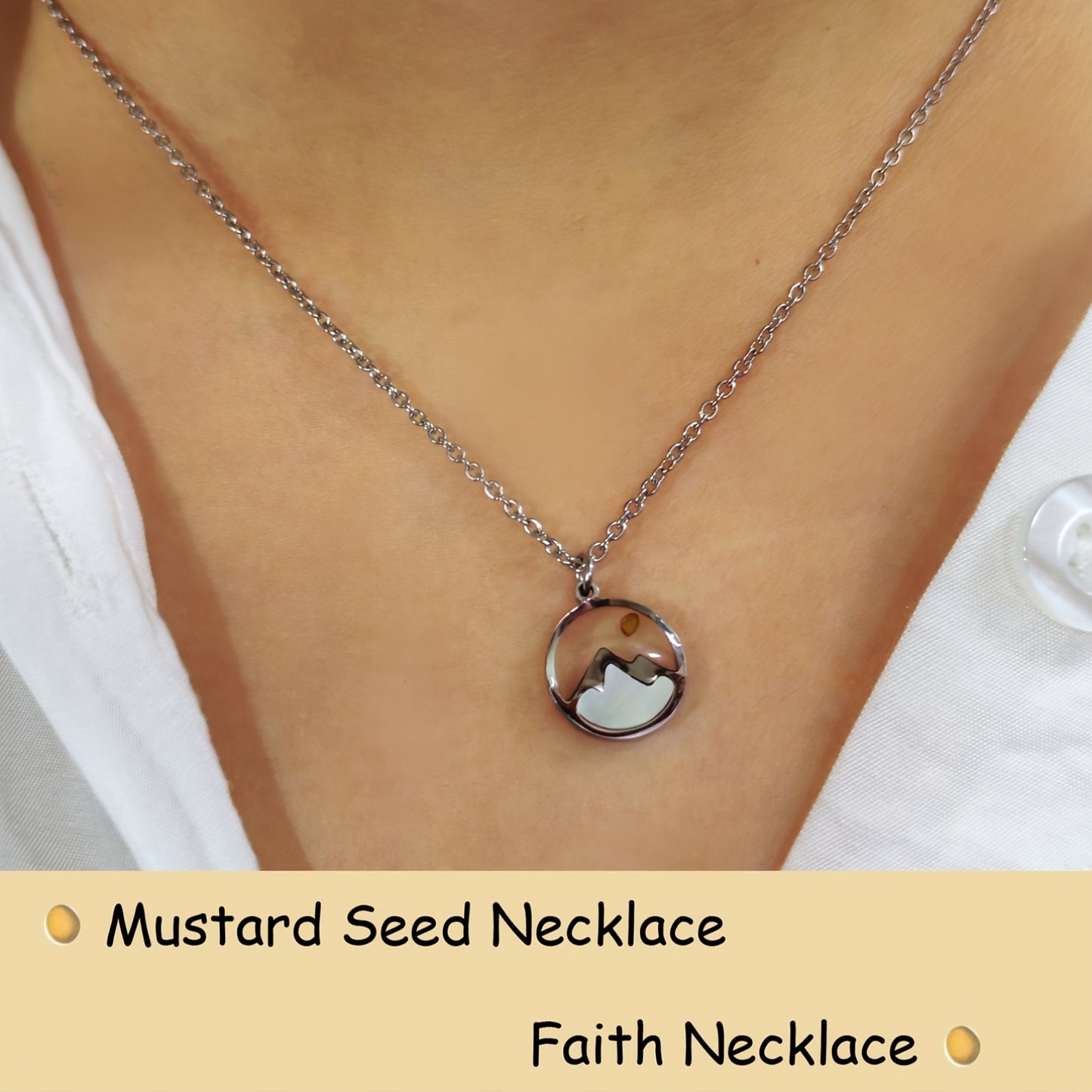 Inspirational Mustard Seed Necklace For Women Christian Gift