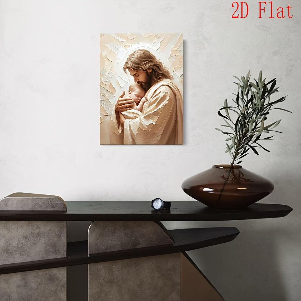 Serene Embrace Christian Canvas Wall Art Jesus With Youth