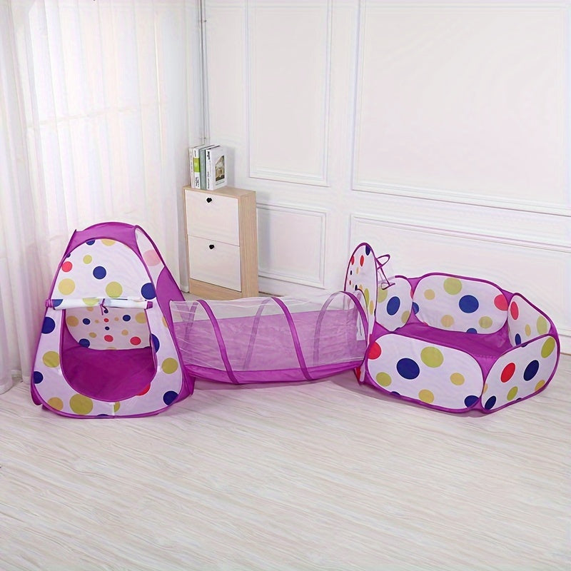 Kids Indoor Play Tent Ball Pool Crawling Tunnel Playhouse