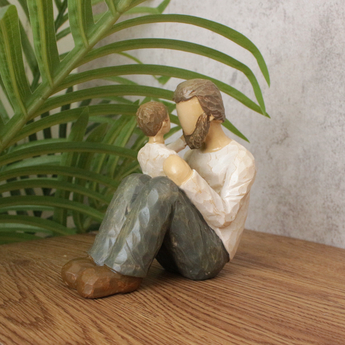 Warm Father and Son Resin Statue Garden Decor Indoor Outdoor Gift Idea