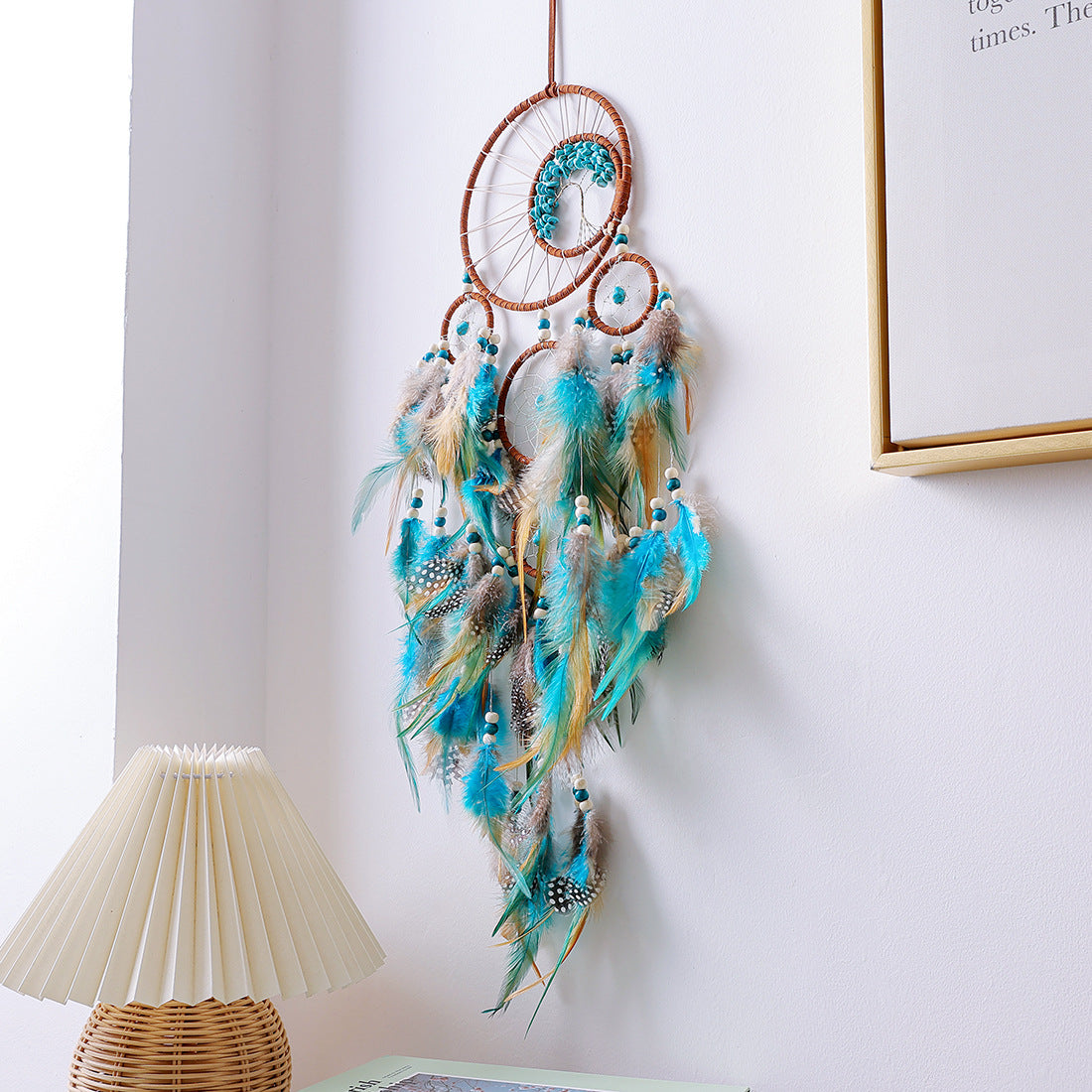 Bohemian Dream Catcher Pendant Feathers Bedroom Door Decor