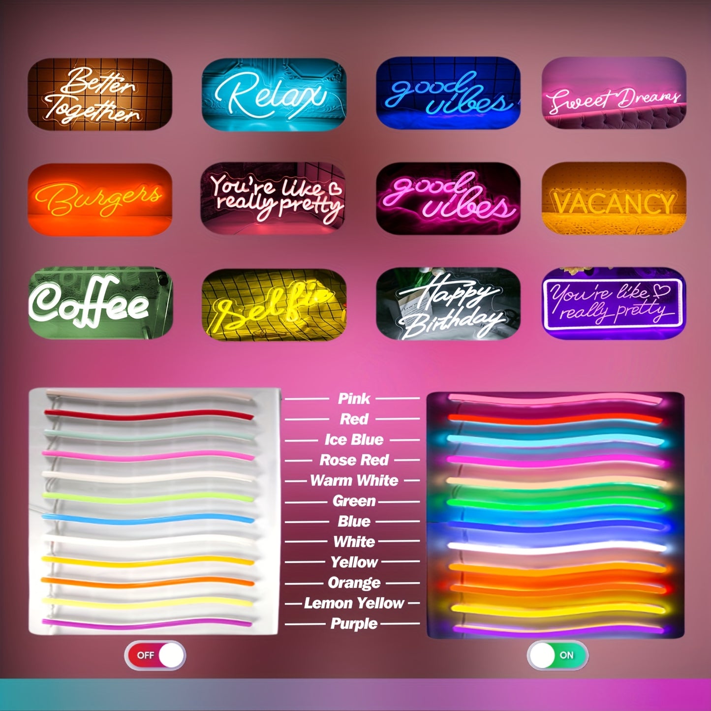 Custom Heart Shaped LED Neon Light USB Wall Mount Decor