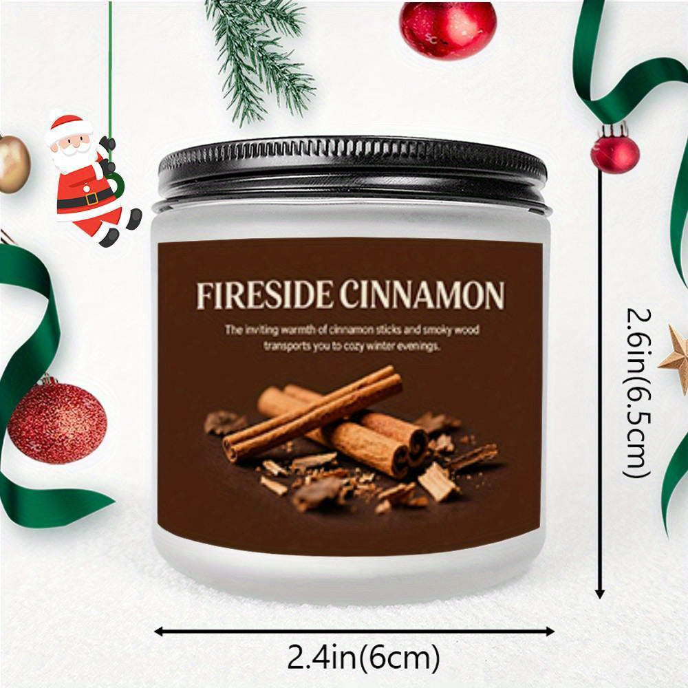 Lavender Scented Fireside Cinnamon Candle Glass Jar