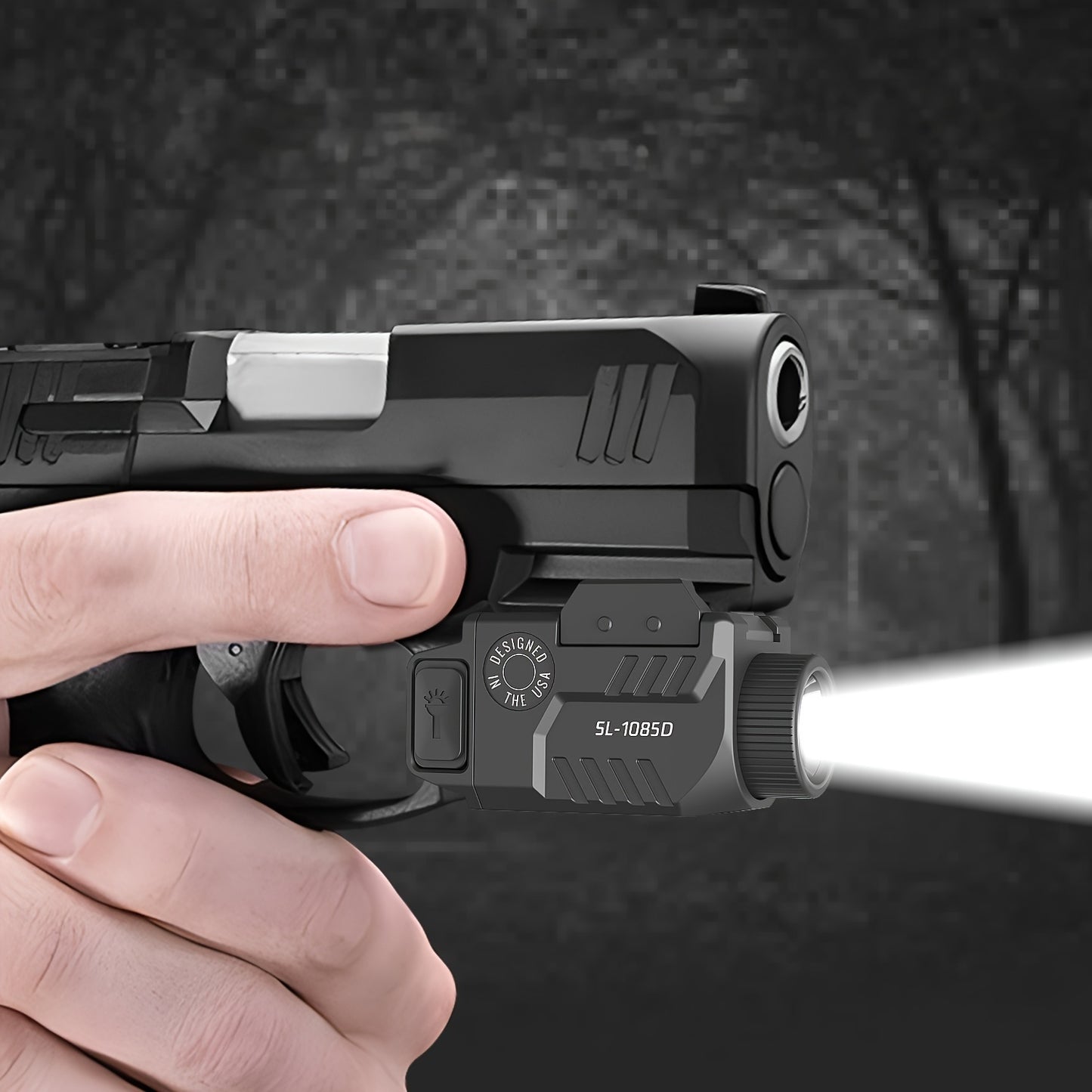 800 Lumens Rechargeable Tactical Flashlight for Picatinny Rail Pistol Handgun Light