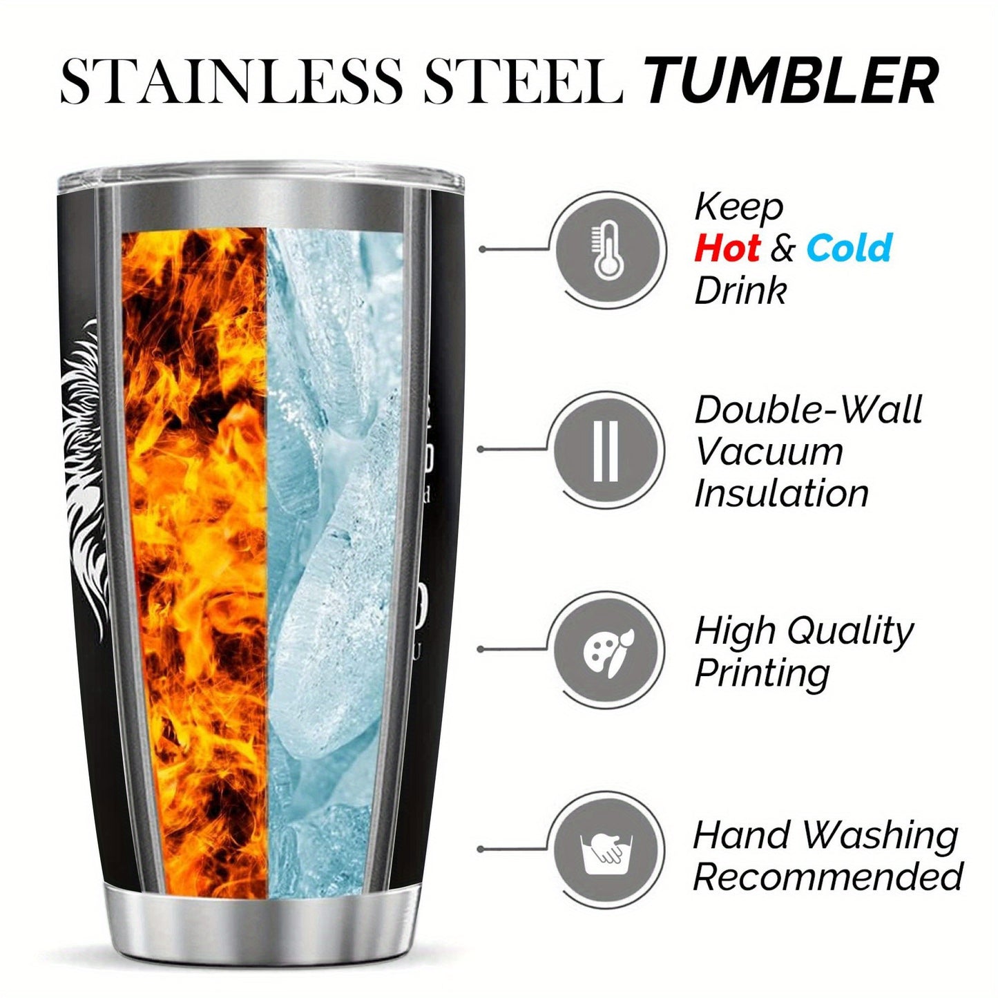 Christian Tumbler For Men 20oz With Straw Graduation Gift