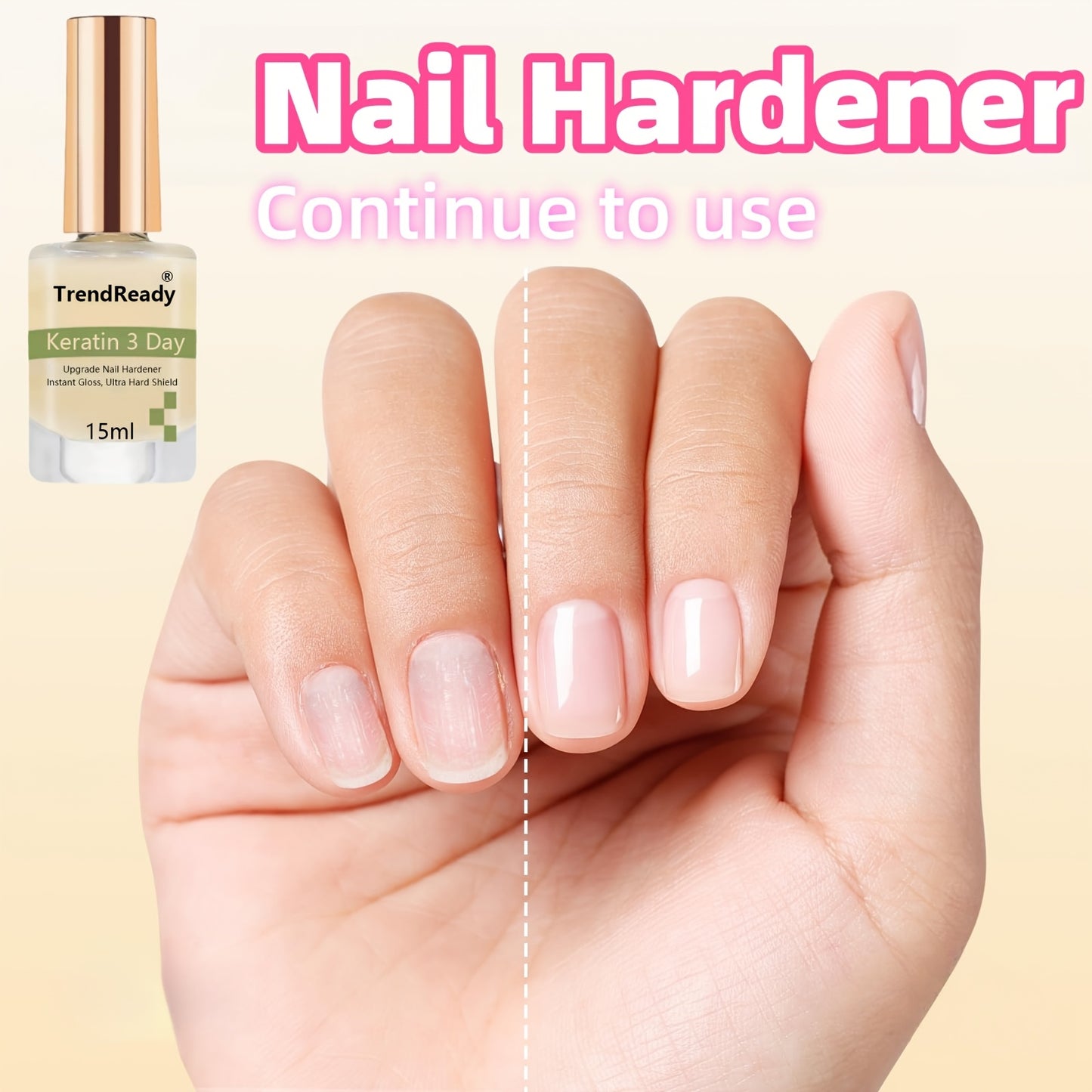 2 Bottles Nail Hardener Extra Strong Jelly Nude For Nails