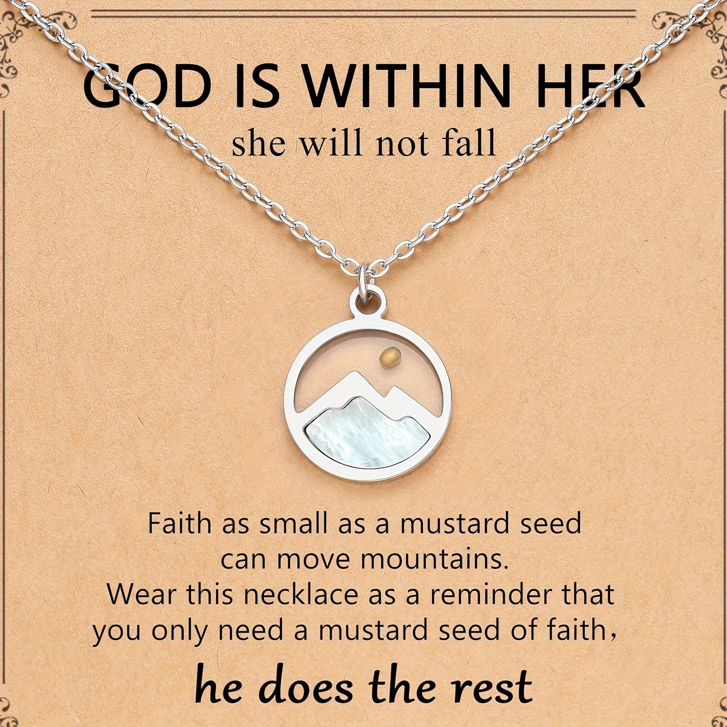 Inspirational Mustard Seed Necklace For Women Christian Gift