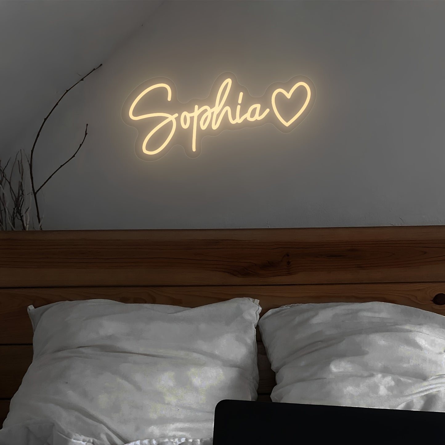 Custom Heart Shaped LED Neon Light USB Wall Mount Decor