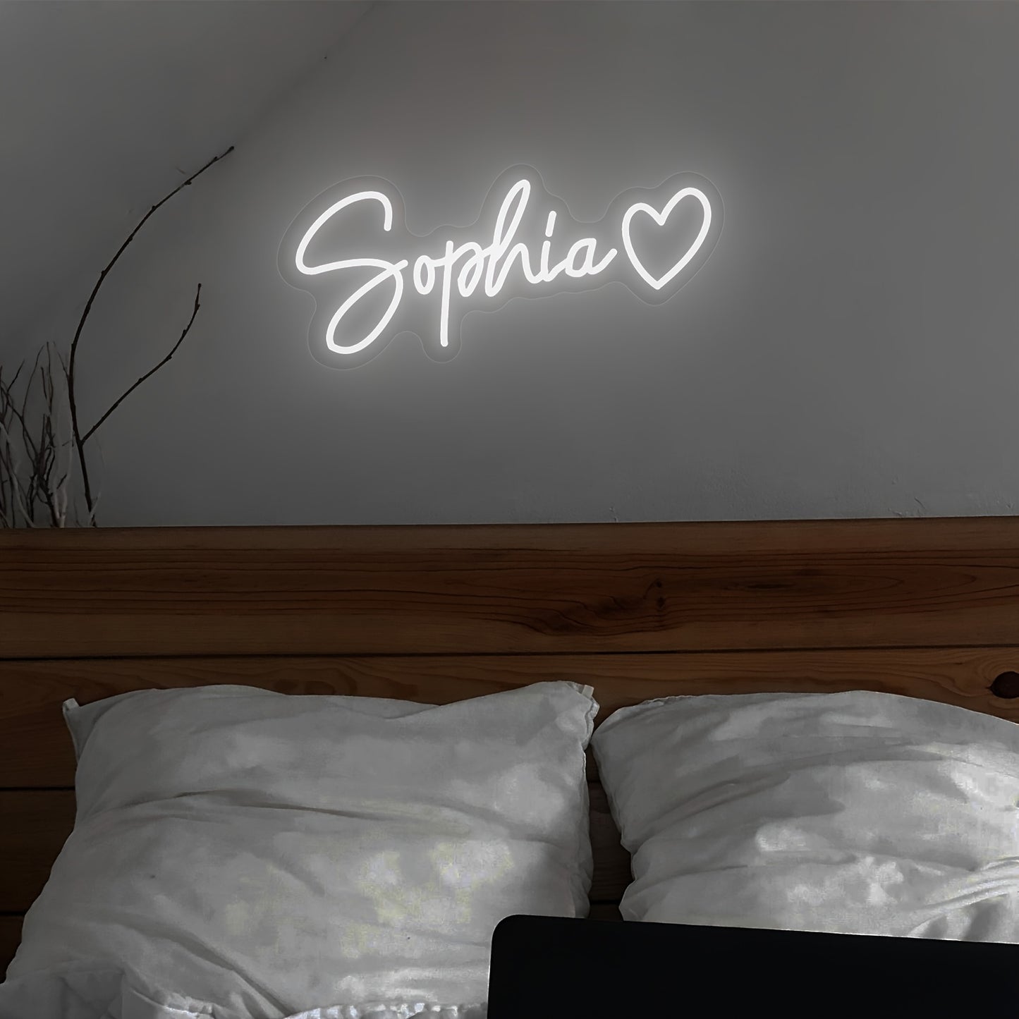 Custom Heart Shaped LED Neon Light USB Wall Mount Decor