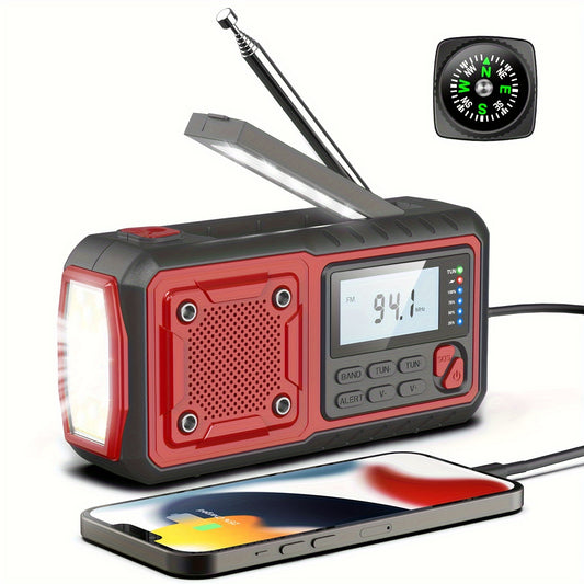 DexScout Solar Hand Crank Weather Radio NOAA Alerts