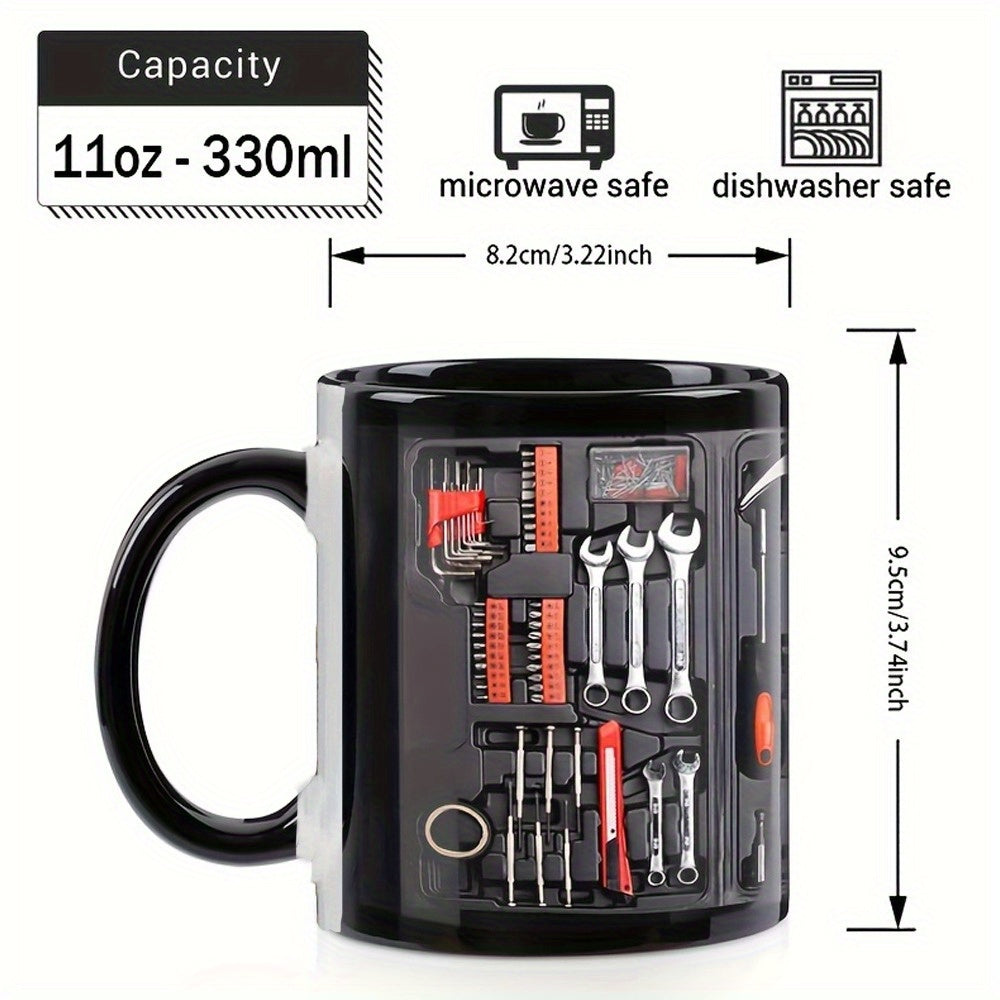Mechanic Toolbox Mug 11oz Ceramic Coffee Cup With Tools