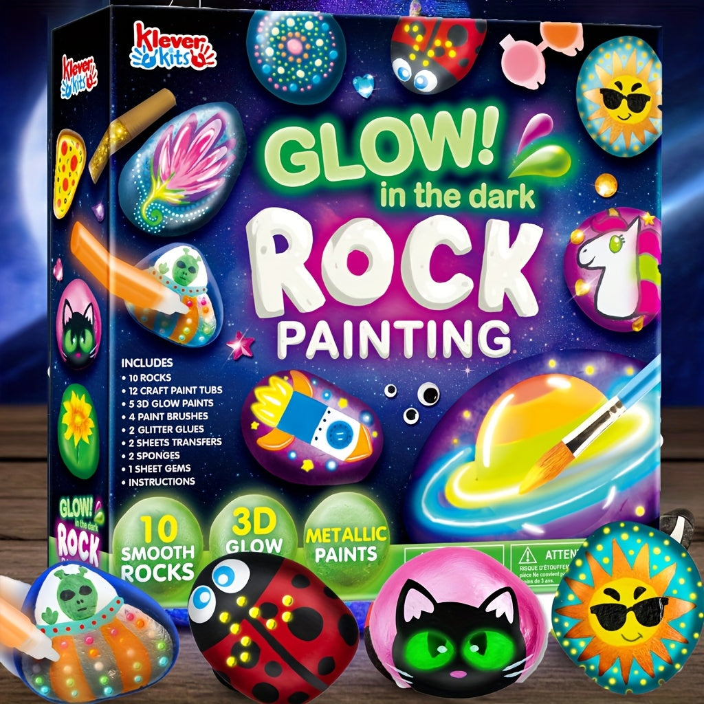 Glow In The Dark Rock Painting Kit For Kids 6 To 12 DIY