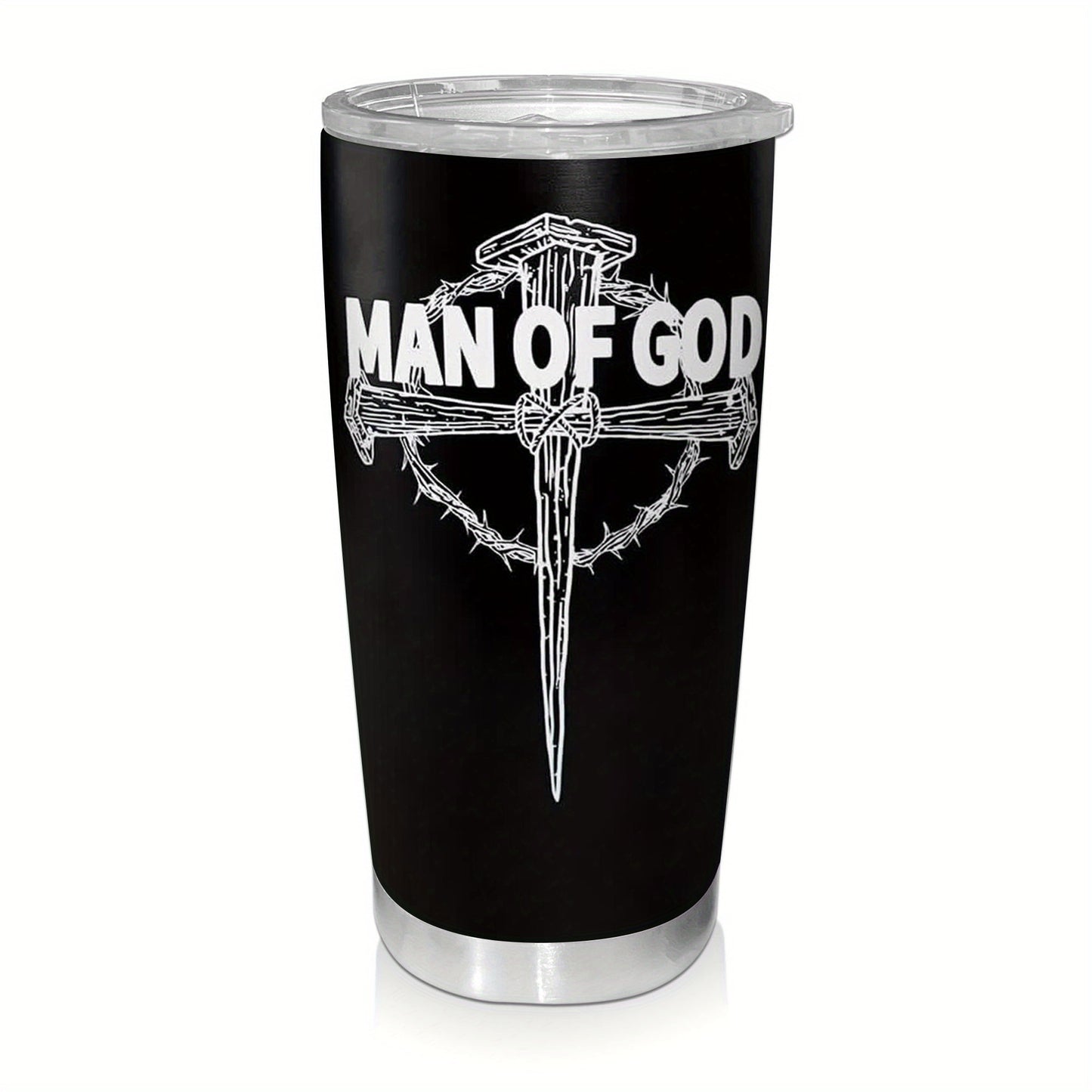 Christian Tumbler For Men 20oz With Straw Graduation Gift