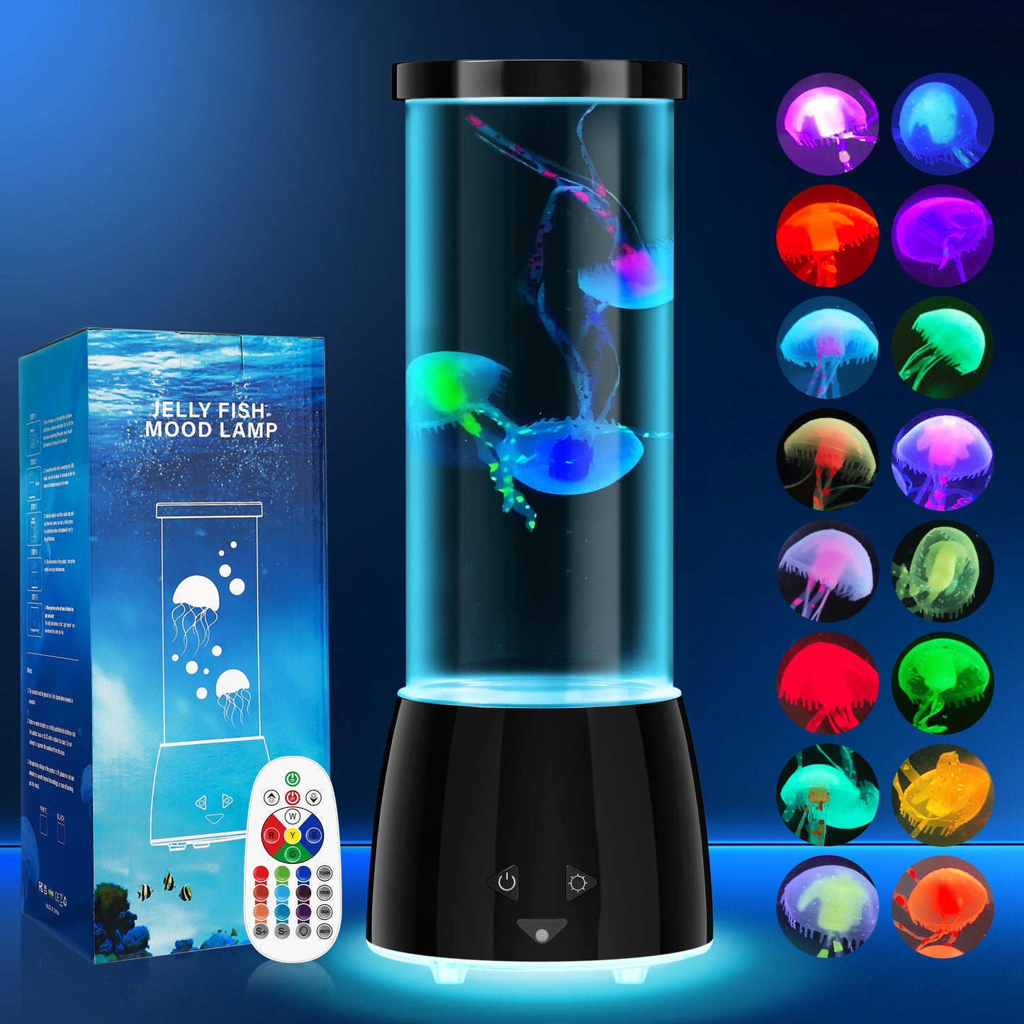 Jellyfish Lamp Aquarium Mood Light 17 Color Modes USB