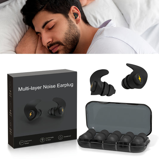 Silicone Ear Plugs For Sleeping Noise Cancelling Six Pairs